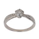 9ct White Gold 0.25ct Brilliant Cut Diamond Cluster Ring