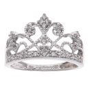 9ct White Gold 0.20ct Brilliant Cut Tiara Fancy Ring