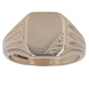 9ct Yellow Gold Quarter Patterned Signet Ring