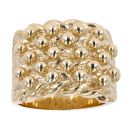 9ct Yellow Gold Four Row Keeper Ring