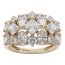 14ct Yellow Gold Cubic Zirconia Cluster Ring