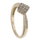 9ct Yellow Gold 0.25ct Brilliant Cut Diamond Cluster Ring