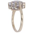9ct Yellow Gold Cubic Zirconia Flower Cluster Ring