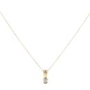 18ct Yellow Gold 0.10ct Brilliant Cut Diamond Solitaire Pendant And Chain 18"