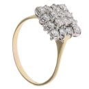 18ct Yellow Gold 1.10ct Brilliant Cut Diamond Cluster Ring