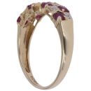 9ct Yellow Gold 0.05ct Diamond And Ruby Ring