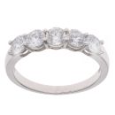9ct White Gold 1.20ct Lab Grown Diamond Five Stone Ring