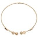 9ct Yellow and White Gold Fancy Cross Torque Bangle