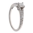 18ct White Gold 0.53ct Princess And Brilliant Cut Diamond Solitaire Ring