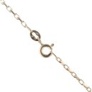 9ct Yellow Gold 0.03ct Diamond Cat Pendant and Chain 16"