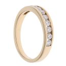 18ct Yellow Gold 0.30ct Brilliant Cut Diamond Half Eternity Ring