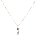9ct Yellow Gold Rennie Mac Amethyst Pendant and Chain 20"