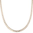 9ct Yellow Gold Flat Plain Curb Chain 20"