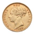 1877 Victoria Young Head Shield UK Half Sovereign Coin Boxed with Case