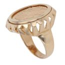 9ct Yellow Gold 1902 Edward VII Half Soveriegn Coin Ring