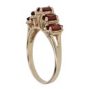 9ct Yellow Gold Garnet Five Stone Ring