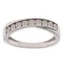 9ct White Gold 0.06ct Diamond Half Eternity Ring