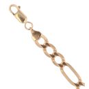 9ct Yellow Gold Figaro Bracelet 8"