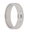 18ct White Gold Patterned Wedding Band 5.8mm