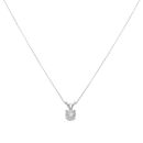 9ct White Gold 0.50ct Brilliant Cut Diamond Solitaire Pendant and Chain 18"