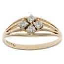 9ct Yellow Gold 0.25ct Brilliant Cut Diamond Openwork Ring