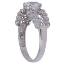14ct White Gold Cubic Zirconia Single Stone Ring