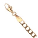 9ct Yellow Gold Square Curb Bracelet 8"