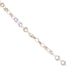 9ct Yellow And White Gold Fancy Chain 18"