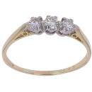 18ct Yellow Gold 0.30ct Brilliant Cut Diamond Trilogy Ring