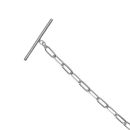 Silver Paperclip T-Bar Bracelet 7" By Icesia