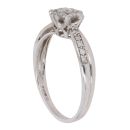 9ct White Gold 0.25ct Brilliant Cut Diamond Cluster Ring