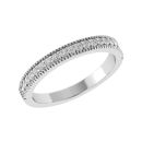 9ct White Gold 0.25ct Natural Diamond Wedding B And Ring