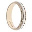 9ct Yellow And White Gold Wedding Band 4.6mm