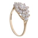 9ct Yellow Gold Cubic Zirconia Cluster Ring
