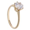 9ct Yellow Gold Cubic Zirconia Single Stone Ring