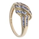 9ct Yellow Gold Tanzanite Crossover Fancy Ring