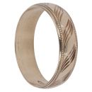 9ct Yellow Gold Patterned Wedding Band 5.6mm