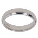 18ct White Gold Plain Wedding Band 4.2mm