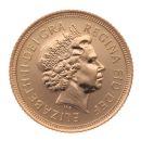 2001 Elizabeth II Fourth Portrait UK Half Sovereign Coin