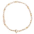 9ct Yellow and White Gold Fancy Bracelet 7.5"
