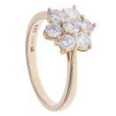 9ct Yellow Gold 1.00ct Lab Grown Diamond Cluster Ring