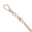 9ct Rose Gold Paperclip and Knot Bracelet 8"