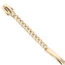 14ct Yellow Gold Monaco ID Curb Classic Plain Lock Bracelet 5.5"