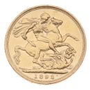 1892 Victoria Jubilee Head UK Full Sovereign Coin