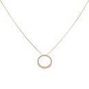 18ct Yellow Gold 0.25ct Brilliant Cut Diamond Circle Pendant and Chain 18"