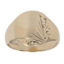 9ct Yellow Gold Patterned Signet Ring