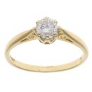 18ct Yellow Gold 0.33ct Brilliant Cut Diamond Solitaire Ring