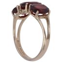 9ct Yellow Gold Three Stone Garnet Ring