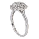 18ct White Gold 1.00ct Brilliant Cut Diamond Cluster Ring