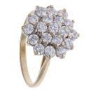 9ct Yellow Gold Cubic Zirconia Cluster Ring